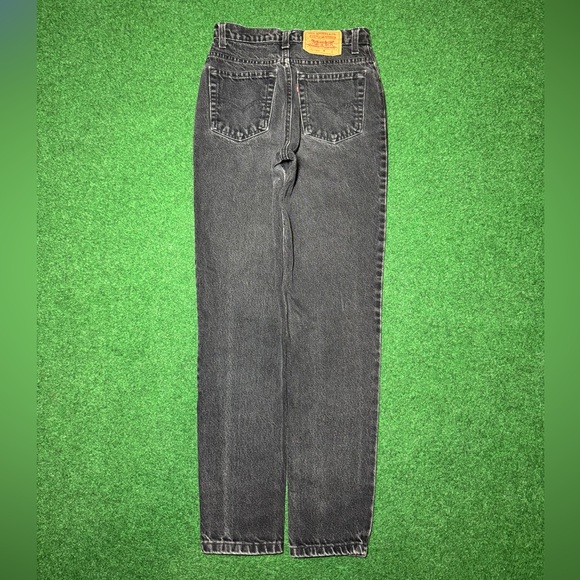 Vintage 90s Levi’s 512 Slim Taper Womens 5 Black Denim Jeans - Picture 1 of 12
